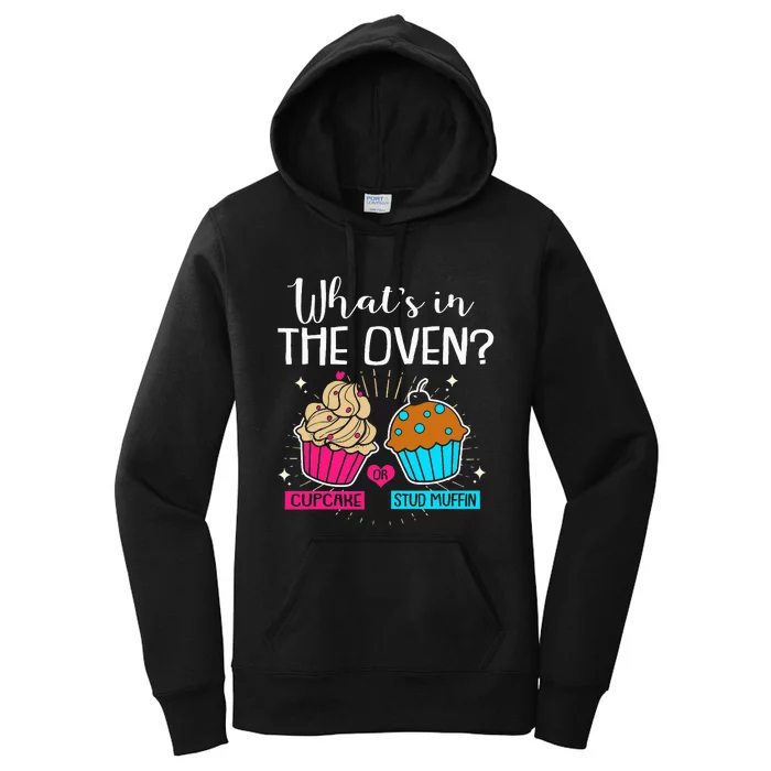 Cupcake Or Stud Muffin Gender Reveal Women's Pullover Hoodie