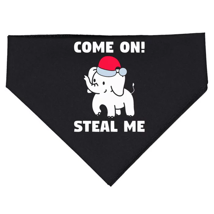 Come on! Steal me  White elephant gift in Office Party USA-Made Doggie Bandana