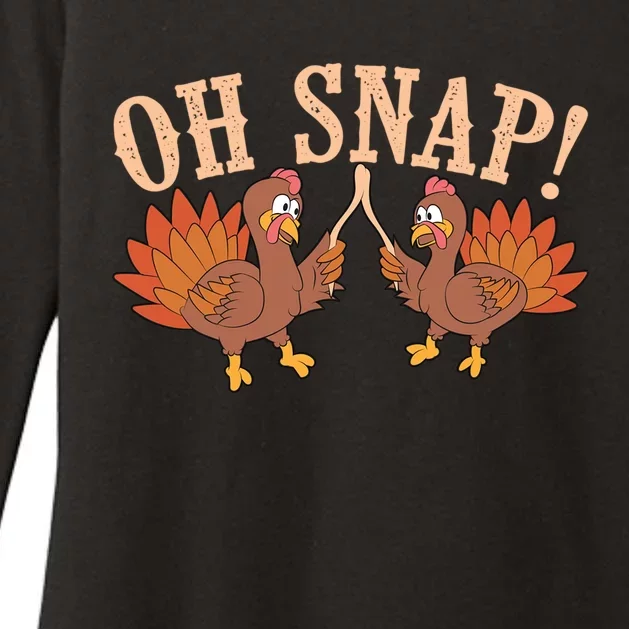 Cool Oh Snap! Funny Turkey With Wishbone Thanksgiving Gift Meaningful Gift Womens CVC Long Sleeve Shirt