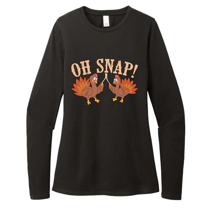 Cool Oh Snap! Funny Turkey With Wishbone Thanksgiving Gift Meaningful Gift Womens CVC Long Sleeve Shirt