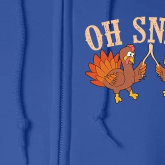 Cool Oh Snap! Funny Turkey With Wishbone Thanksgiving Full Zip Hoodie