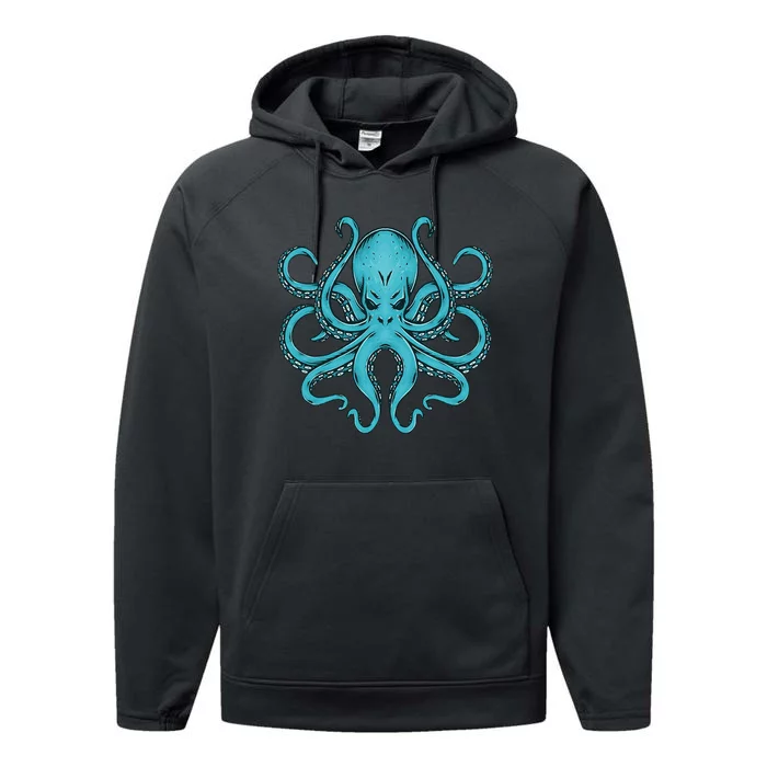 Cool Octopus Stuff Men Women Kraken Kids Octopus Performance Fleece Hoodie