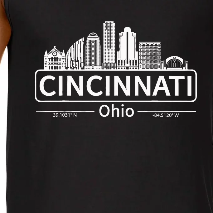 Cincinnati Ohio Skyline Travel To Cincinnati Comfort Colors® Tank Top