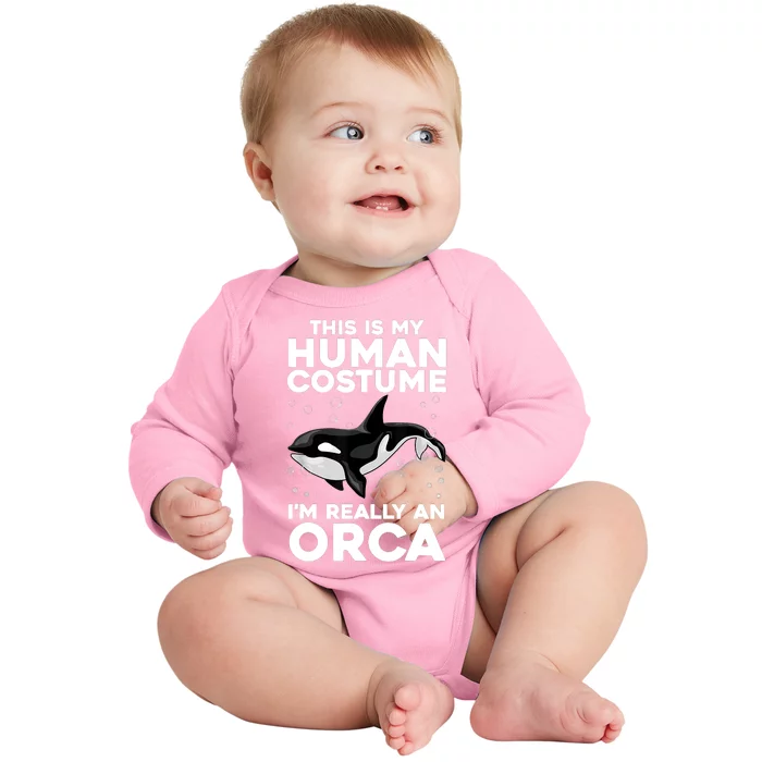 Cool Orca Sea Ocean Animal Orca Lover Baby Long Sleeve Bodysuit