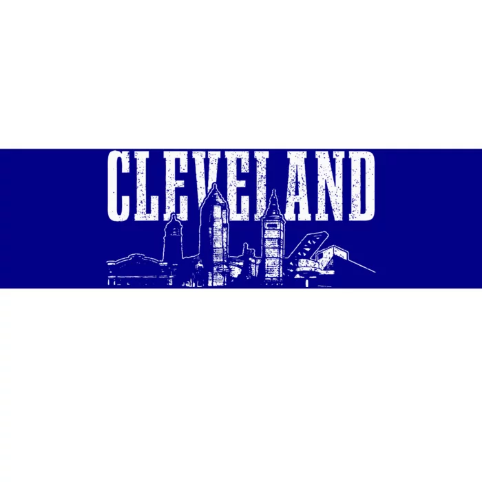 Cleveland Ohio Skyline Pride Vintage Cleveland Bumper Sticker