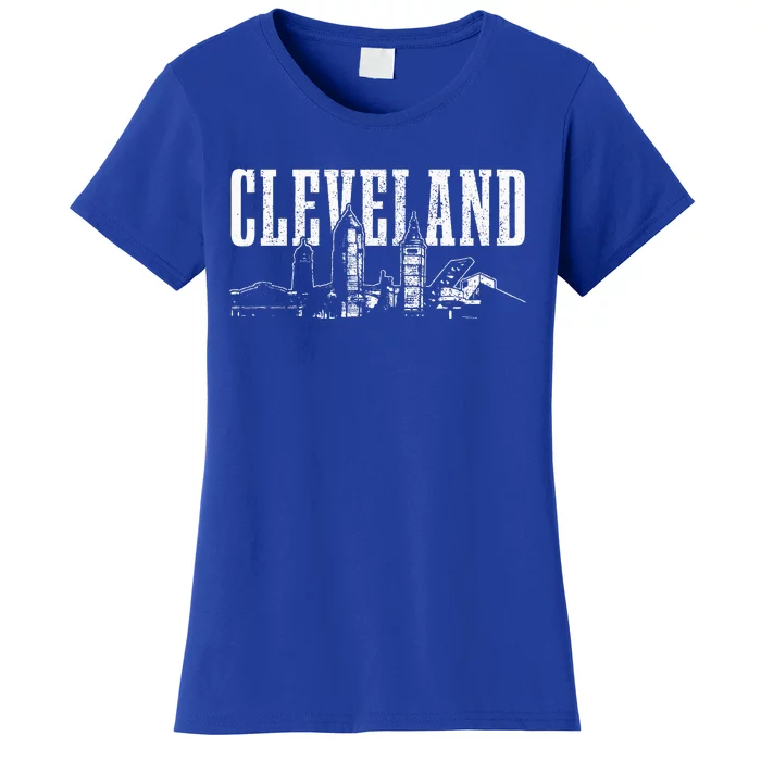 Cleveland Ohio Skyline Pride Vintage Cleveland Women's T-Shirt