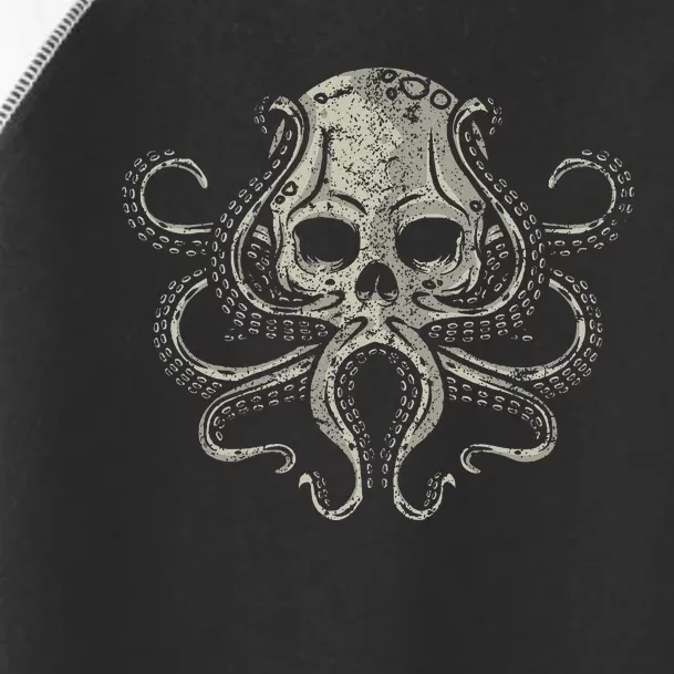 Creepy Octopus Skull Sea Monster Kraken Scuba Diver Goth Toddler Fine Jersey T-Shirt