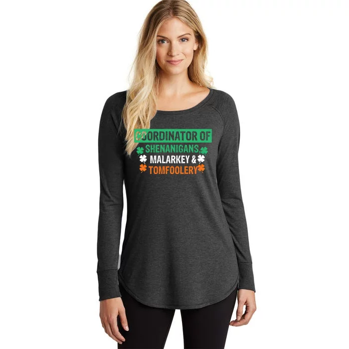 Coordinator Of Shenanigans Malarkey And Tomfoolery St Patrick Gift Women's Perfect Tri Tunic Long Sleeve Shirt