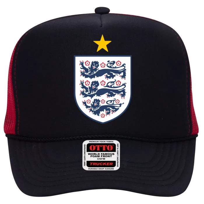 Cool One Star England Flag High Crown Mesh Trucker Hat