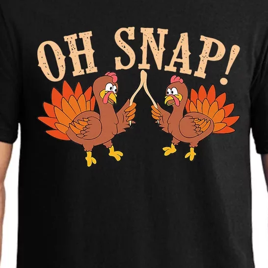 Cool Oh Snap! Funny Turkey With Wishbone Thanksgiving Pajama Set