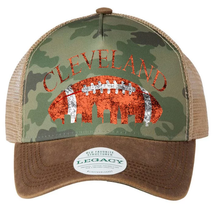 Cleveland Ohio Skyline Football Souvenir Legacy Tie Dye Trucker Hat