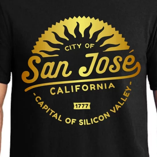 City Of San Jose California 1777 Capital Of Silicon Valley Pajama Set