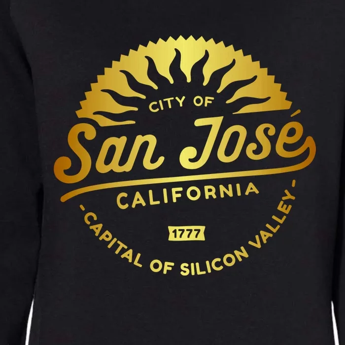 City Of San Jose California 1777 Capital Of Silicon Valley Womens California Wash Sweatshirt