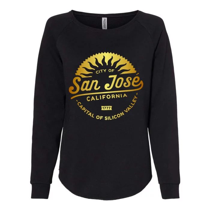 City Of San Jose California 1777 Capital Of Silicon Valley Womens California Wash Sweatshirt