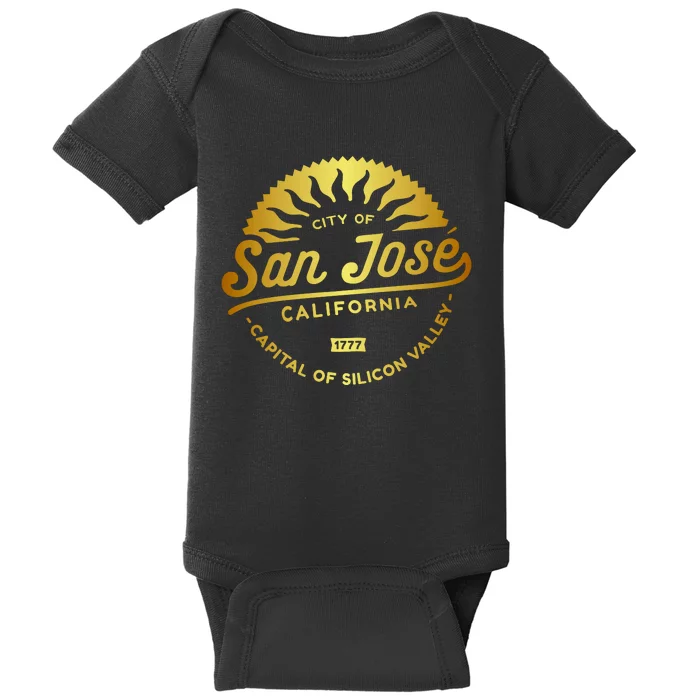 City Of San Jose California 1777 Capital Of Silicon Valley Baby Bodysuit