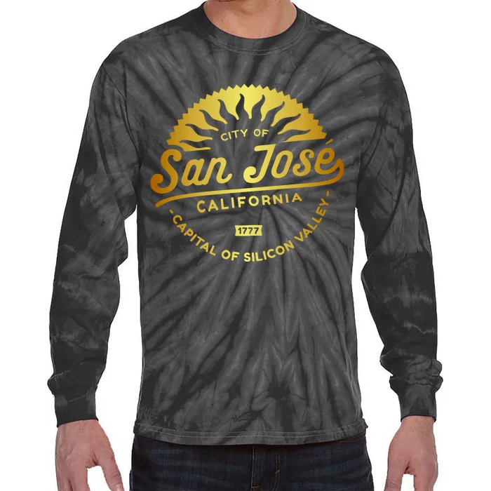 City Of San Jose California 1777 Capital Of Silicon Valley Tie-Dye Long Sleeve Shirt