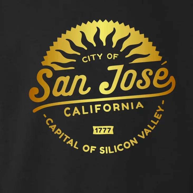 City Of San Jose California 1777 Capital Of Silicon Valley Toddler Hoodie