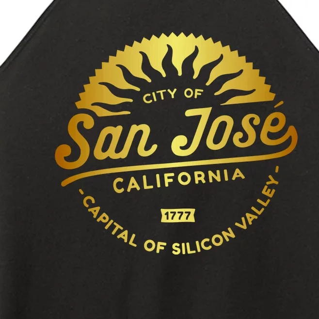 City Of San Jose California 1777 Capital Of Silicon Valley Women’s Perfect Tri Rocker Tank