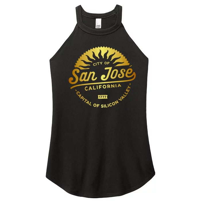 City Of San Jose California 1777 Capital Of Silicon Valley Women’s Perfect Tri Rocker Tank