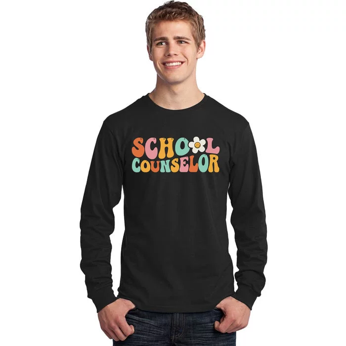 Counseling Office School Guidance Groovy Back To School Tall Long Sleeve T-Shirt