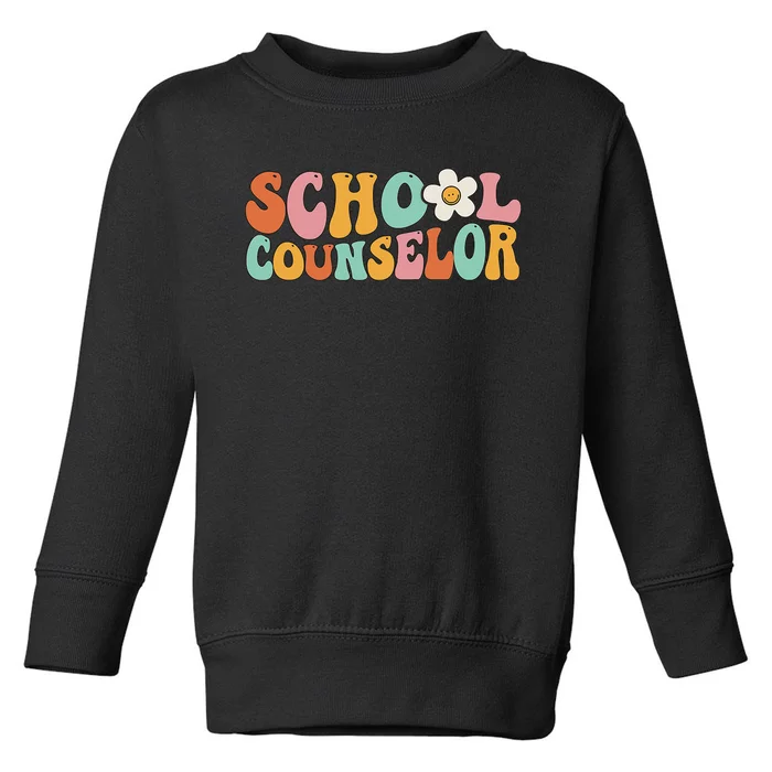 Counseling Office School Guidance Groovy Back To School Toddler Sweatshirt