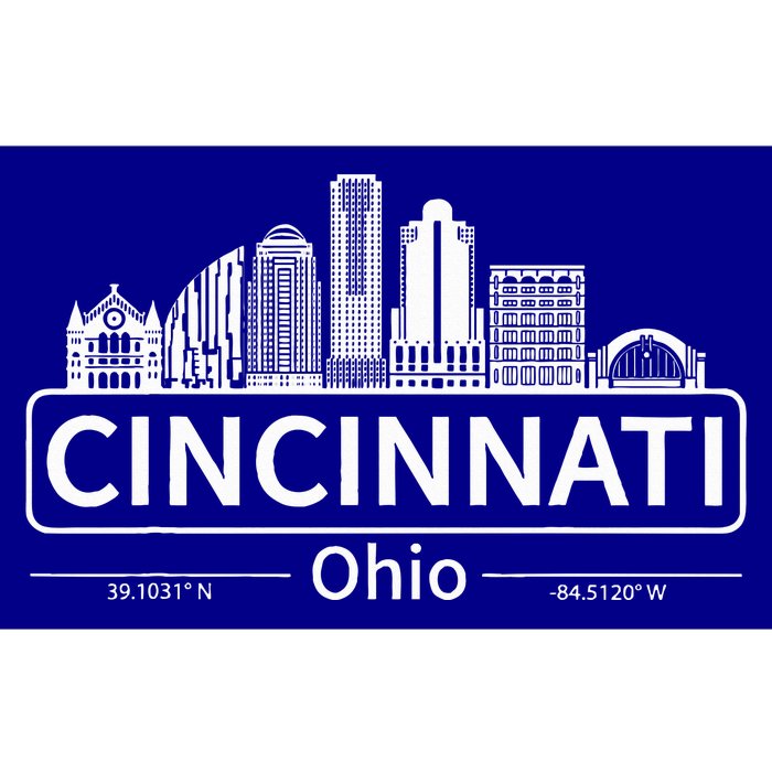 Cincinnati Ohio Skyline Travel To Cincinnati Bumper Sticker