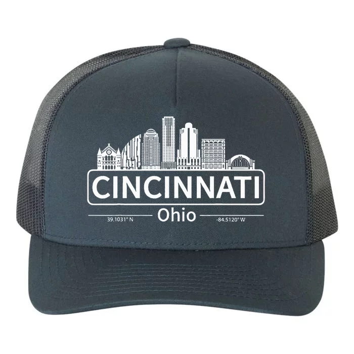 Cincinnati Ohio Skyline Travel To Cincinnati Yupoong Adult 5-Panel Trucker Hat