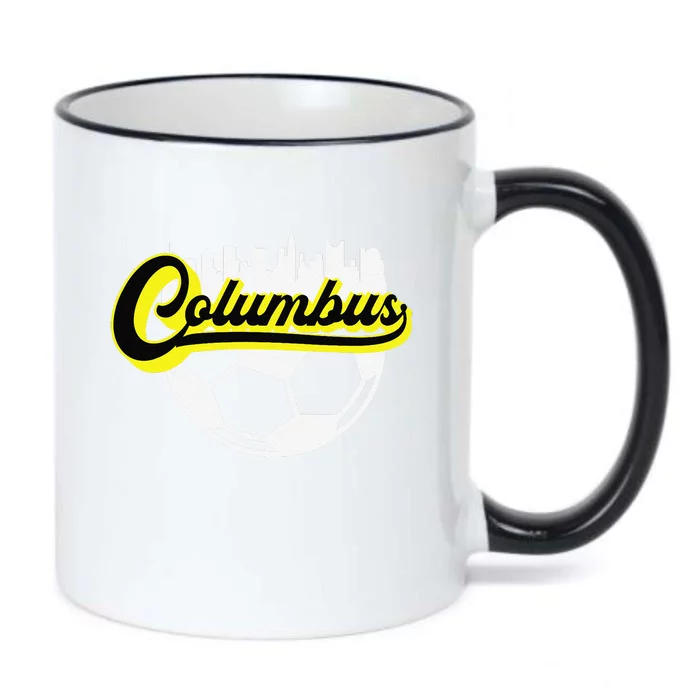 Columbus Ohio Soccer Apparel City Skyline Futbol Black Color Changing Mug