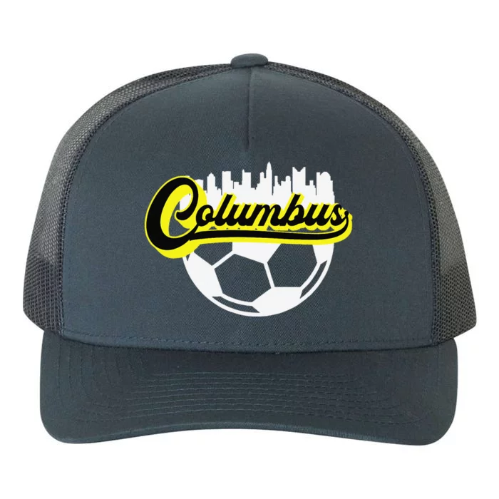 Columbus Ohio Soccer Apparel City Skyline Futbol Yupoong Adult 5-Panel Trucker Hat