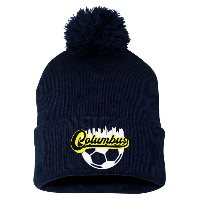 Columbus Ohio Soccer Apparel City Skyline Futbol Pom Pom 12in Knit Beanie