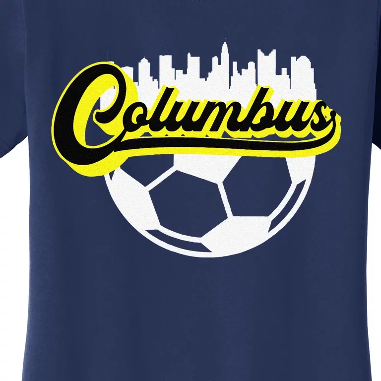 Columbus Ohio Soccer Apparel City Skyline Futbol Women's T-Shirt