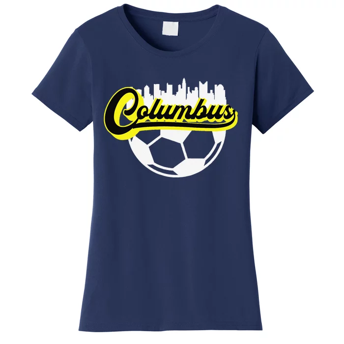 Columbus Ohio Soccer Apparel City Skyline Futbol Women's T-Shirt