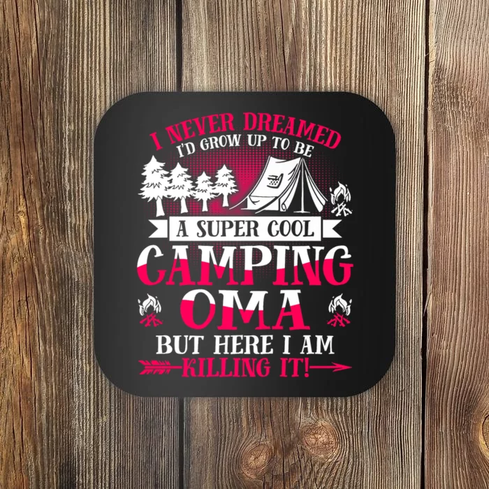 Camping Oma Supper Cool Oma Summer Holiday Coaster