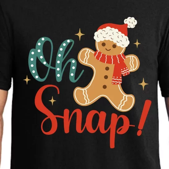 Christmas Oh Snap Gingerbread Santa Hat Funny Xmas Gift Pajama Set