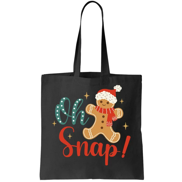 Christmas Oh Snap Gingerbread Santa Hat Funny Xmas Gift Tote Bag