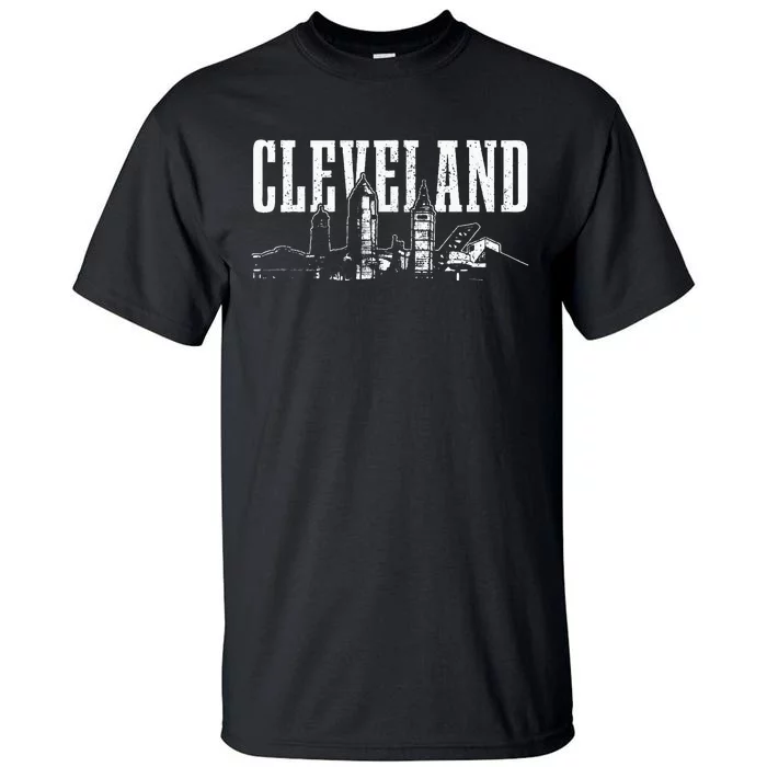 Cleveland Ohio Skyline Pride Vintage Cleveland Tall T-Shirt