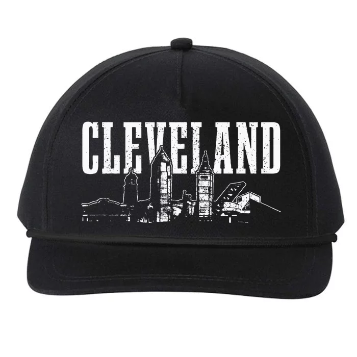 Cleveland Ohio Skyline Pride Vintage Cleveland Snapback Five-Panel Rope Hat