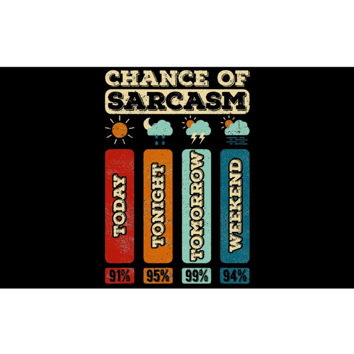 Chance Of Sarcasm Weather Funny Forecast And Meteorology Bumper Sticker