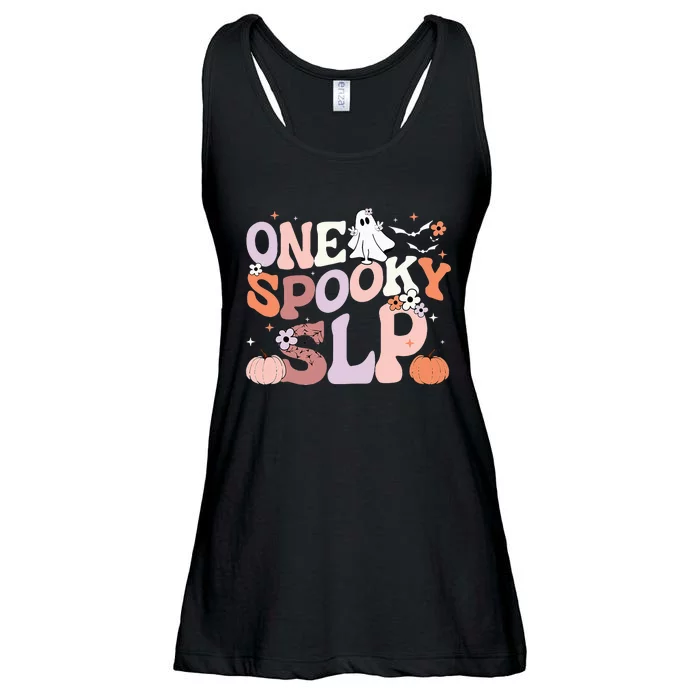 Cute One Spooky SLP Speech Language Pathologist Halloween Ladies Essential Flowy Tank