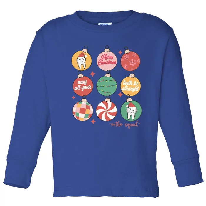 Christmas Orthodontic Squad Orthodontic Team Ortho Squad Gift Toddler Long Sleeve Shirt