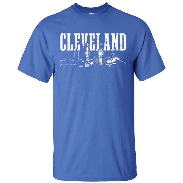 Cleveland Ohio Skyline Pride Vintage Cleveland Tall T-Shirt