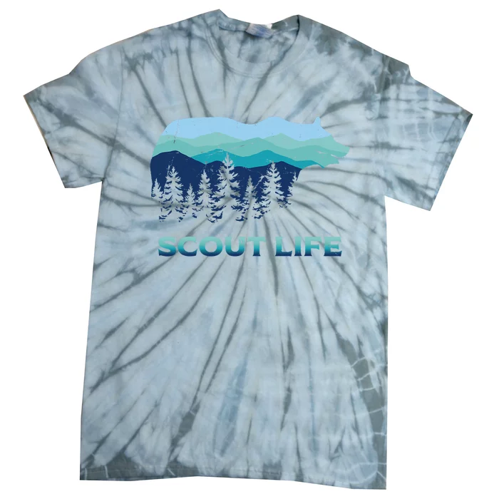 Camping Outdoor Scouting Hiking Scout Life Tie-Dye T-Shirt