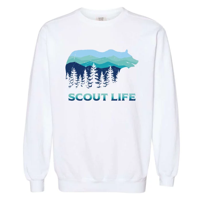 Camping Outdoor Scouting Hiking Scout Life Garment-Dyed Sweatshirt