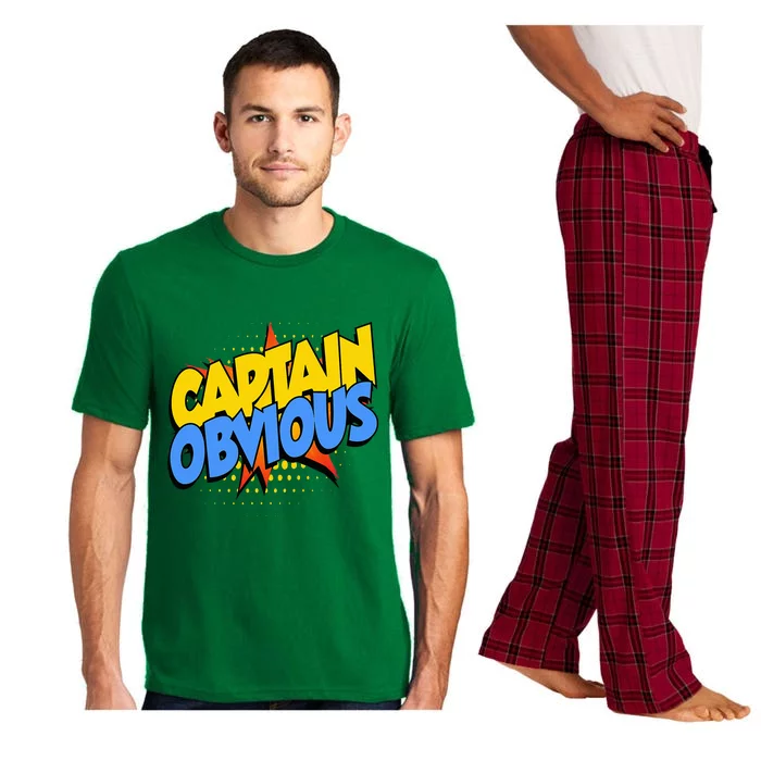 Captain Obvious Sarcastic Funny Superhero Easy Costume Pajama Set