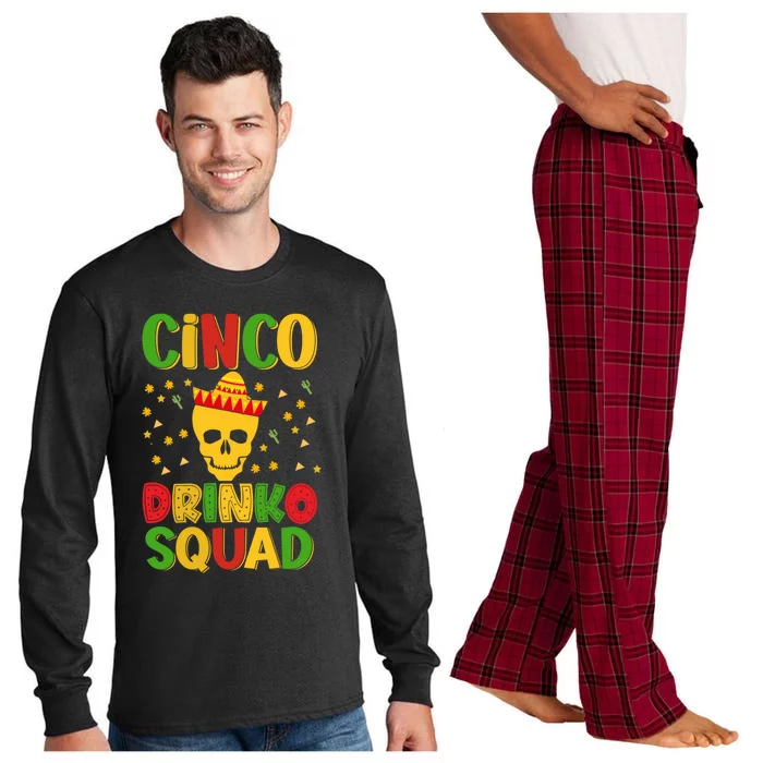 Cinco O Squad Cinco De Mayo Party Time Cool Gift Long Sleeve Pajama Set