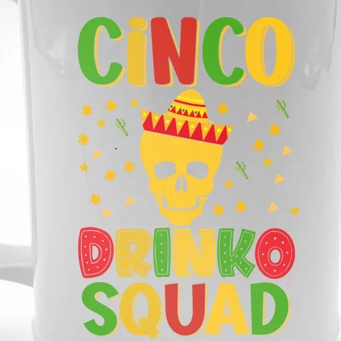 Cinco O Squad Cinco De Mayo Party Time Cool Gift Front & Back Beer Stein