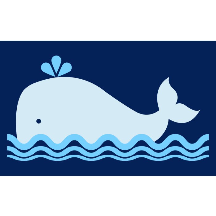 Cute Ocean Sea Life Whale Bumper Sticker