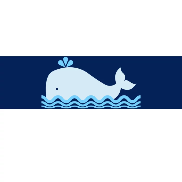 Cute Ocean Sea Life Whale Bumper Sticker