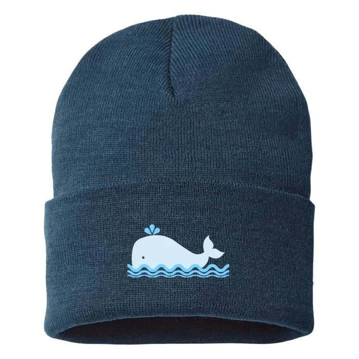 Cute Ocean Sea Life Whale Sustainable Knit Beanie