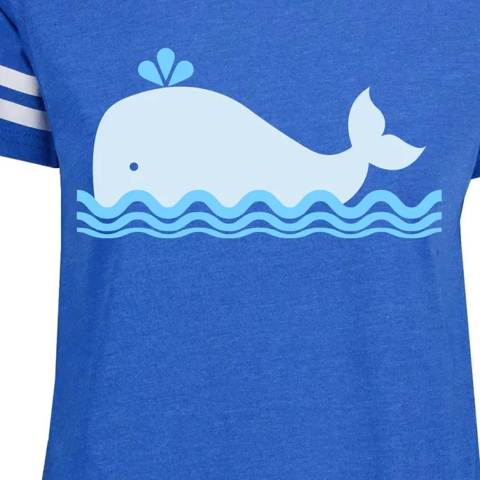 Cute Ocean Sea Life Whale Enza Ladies Jersey Football T-Shirt